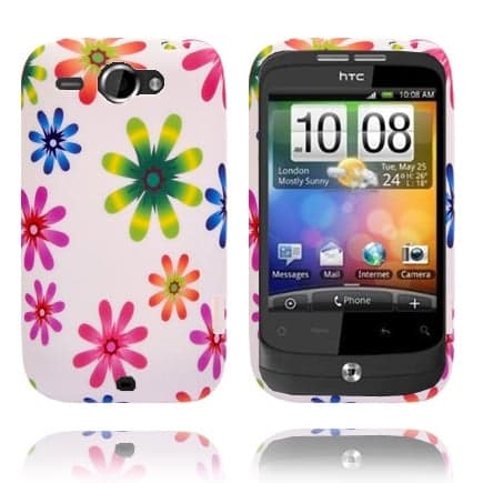 Symphony (Värikkäät Kukat) HTC Wildfire G8 Silikonikuori Multicolor