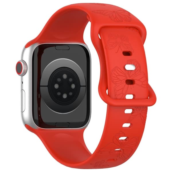 Apple Watch 49 mm / 45 mm / 44 mm / 42 mm silikonerem - Rød Red