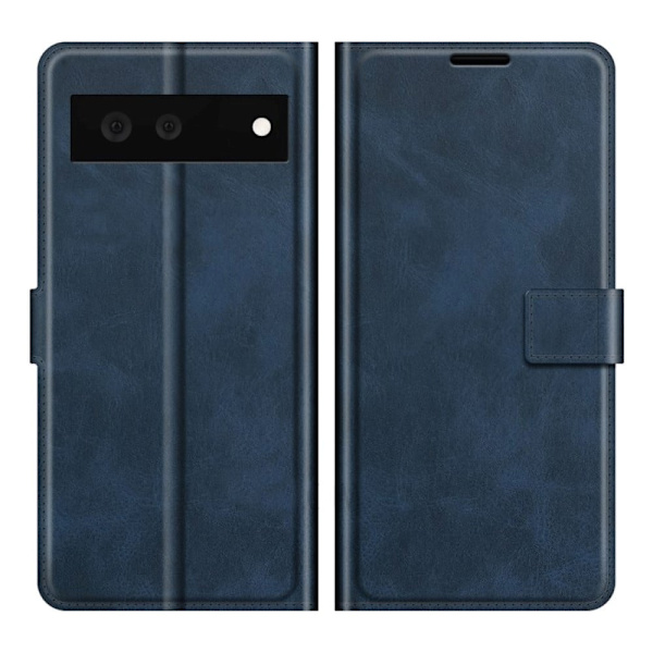 Google Pixel 6 læderetui med pung - Blå Blue