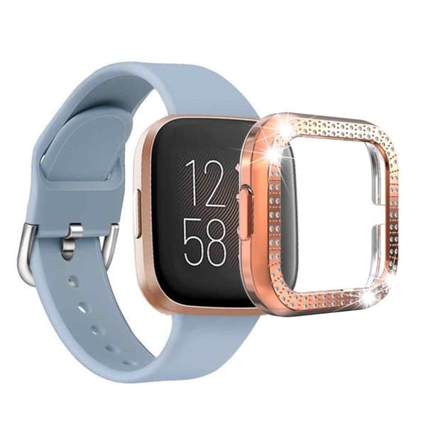 Fitbit Versa 2 rombe ramme - Rose Gold Pink
