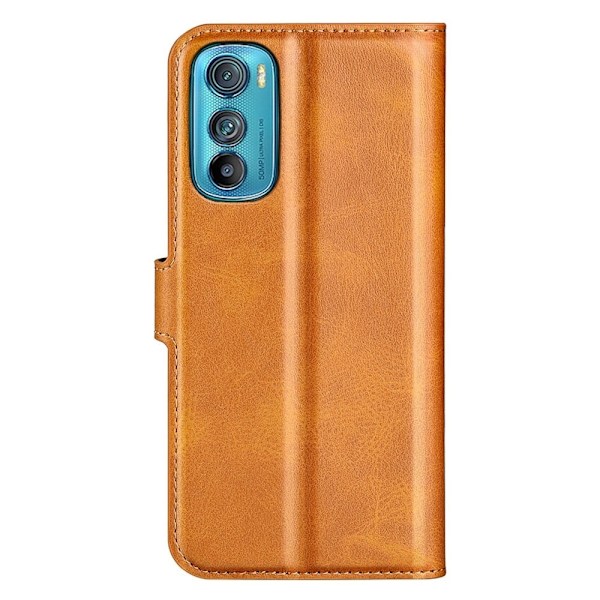 Motorola Edge 30 læderetui med pung - Gul Yellow