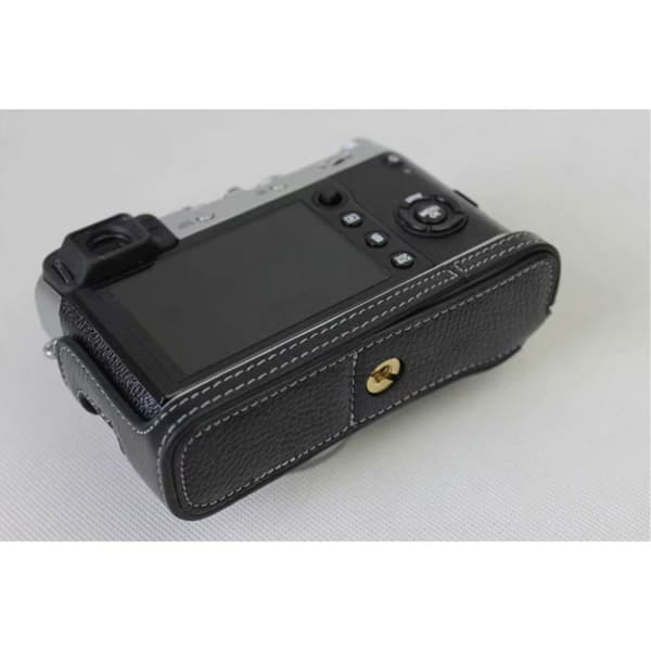 Fuji X100 / X100F / X100S halvt beskyttelsesetui i lædermateriale - Sort Black