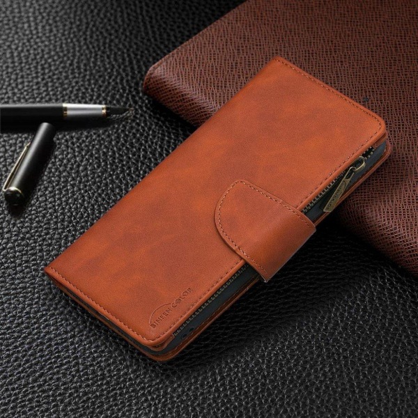 Premium Wallet iPhone SE 2020 etui - Brun Brown