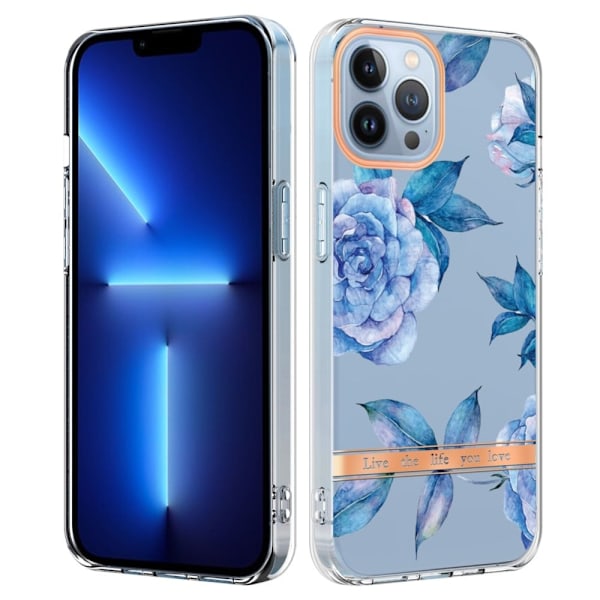 Supertunt och tåligt mjukfodral för iPhone 13 Pro Max - Blå Pion Blå