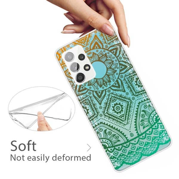 Deco Samsung Galaxy A73 Suojakotelo - Vihreä Sunflower Design Green