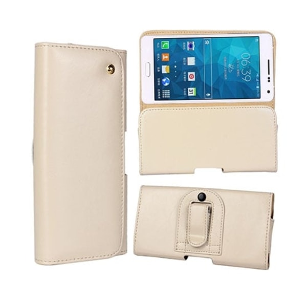Gaarder Pouch Samsung Galaxy A7 Vyökotelo Aitoa Nahkaa - Beige Beige