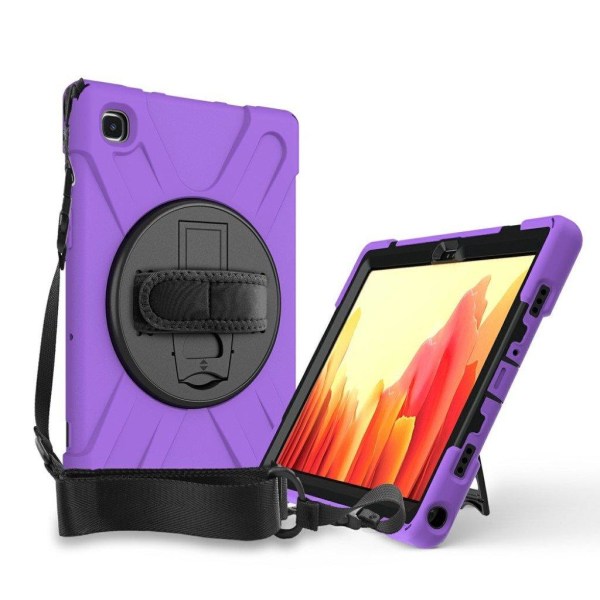 Silicone combo case with strap for Samsung Galaxy Tab A7 10.4 (2 Purple