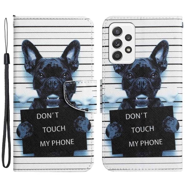 Wonderland Samsung Galaxy A53 5G Flippetui - Don't Touch My Phone White