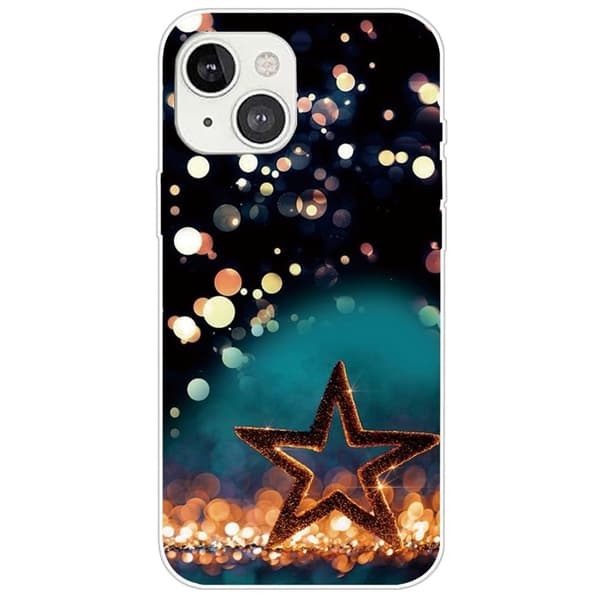 Deco iPhone 14 Plus kotelot - Viisisakarainen Tähti Multicolor