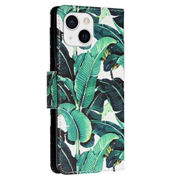 Wonderland iPhone 14 Plus flip etui - Vejbredsblad Green