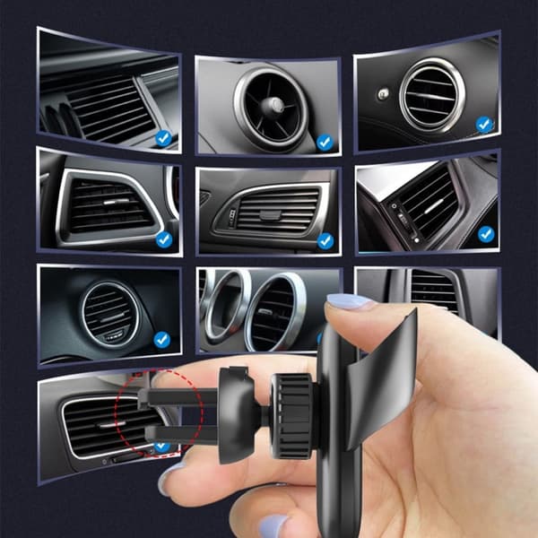 Universal F2 tegneseriedesign luftutløpsbrakett for telefonmontering - Svimmel Black