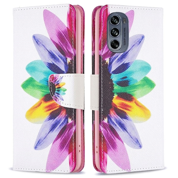 Wonderland Motorola Moto G62 5g Flip Etui - Solsikke Multicolor