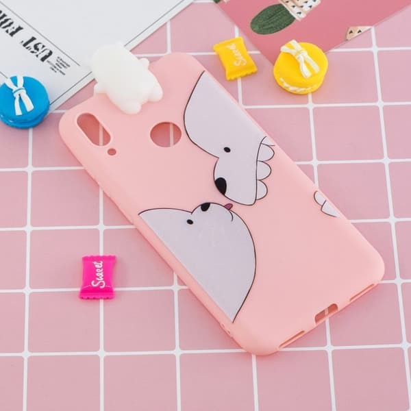 Huawei Y7 2019 3D dyre etui - Bjørn Multicolor