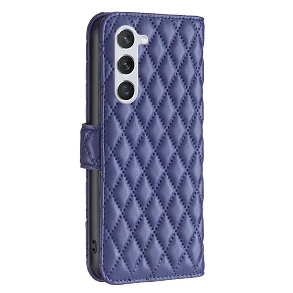 Rhombus mat Samsung Galaxy S23 flip etui - Blå Blue