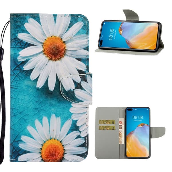 Wonderland Huawei P40 etui - Hvide Blomster Multicolor