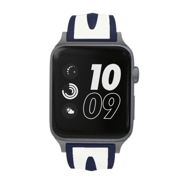 Apple Watch Series 4 40mm dual stripes silicone watch band - Dar Blå