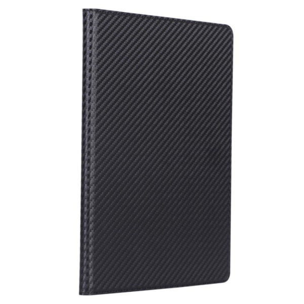 Lenovo Tab E10 carbon fiber leather case - Black Svart