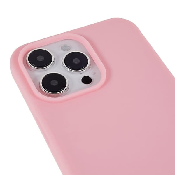 Tynt TPU-deksel med matt finish og justerbar stropp til iPhone 15 Pro - Rosa Pink