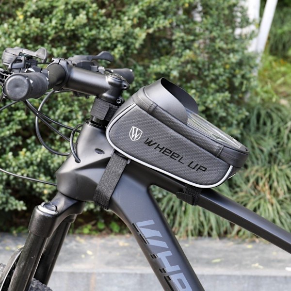 WHEELUP vandtæt cykelsadeltaske til 6,2 tommer smartphone Black