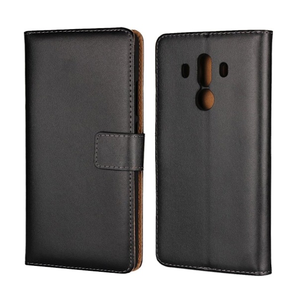 Huawei Mate 10 Pro Etui i ægte læder - Sort Black