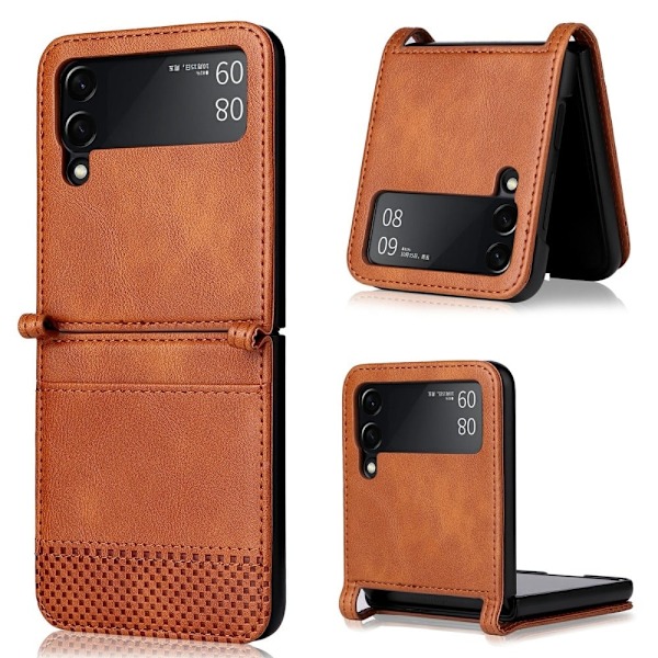 Bofink Vintage läder Samsung Galaxy Z Flip3 5G fodral - Brun Brun