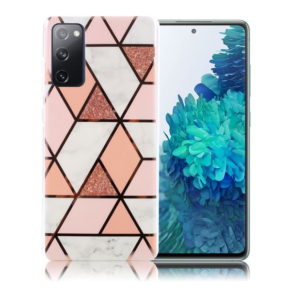 Marble Samsung Galaxy S20 FE 5G / S20 FE cover - hvid / pink Pink