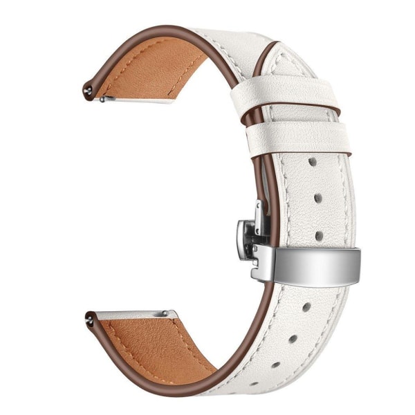 Garmin Vivoactive 3 / Vivomove HR cowhide leather watch band - S Vit