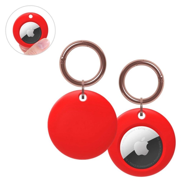 AirTags silicone round shape cover - Red Red