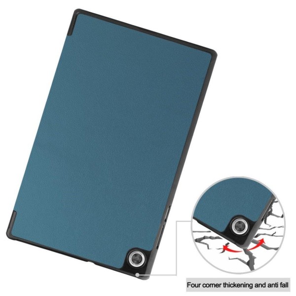 Lenovo Tab M10 HD Gen 2 tri-fold leather flip case - Dark Blue Blue