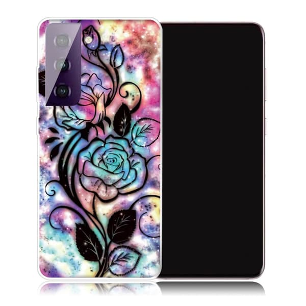 Deco Samsung Galaxy S21 Plus 5G kotelot - Ruusu Kuvio Multicolor