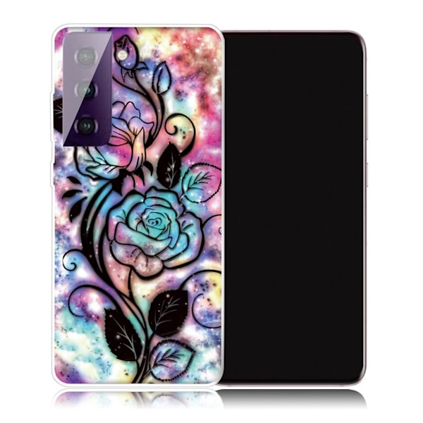 Deco Samsung Galaxy S21 Plus etui - rosePattern Multicolor
