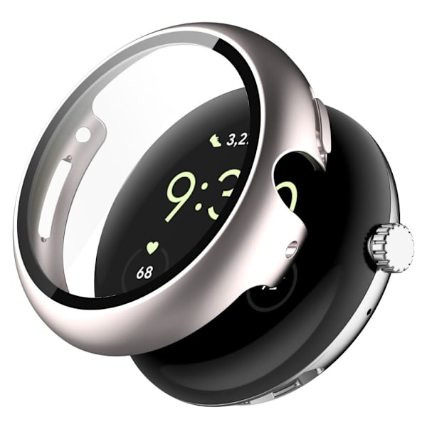 Google Pixel Watch cover with tempered glass - Star Light Color Silvergrå