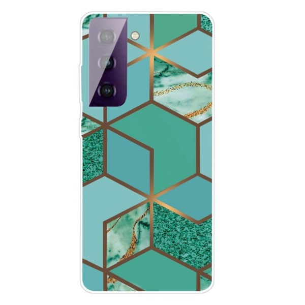 marmor Samsung Galaxy S21 etui - Teal marmor Tile Green