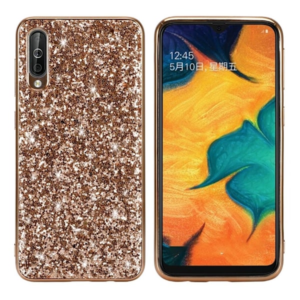 Glitter Samsung Galaxy A50 cover - Guld Gold
