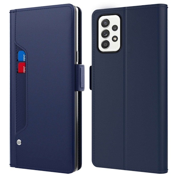 Phone Suojakotelo With Make-up Mirror And Slick Design For Samsung Galaxy M32 5G / A32 5g - Sininen Blue