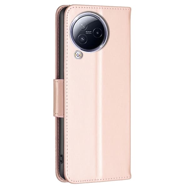 Sommerfugl Xiaomi Civi 3 Flip Etui - Rødguld Pink