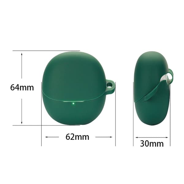 Xiaomi Redmi Buds 4 silikondeksel med spenne - Svartgrønn Green