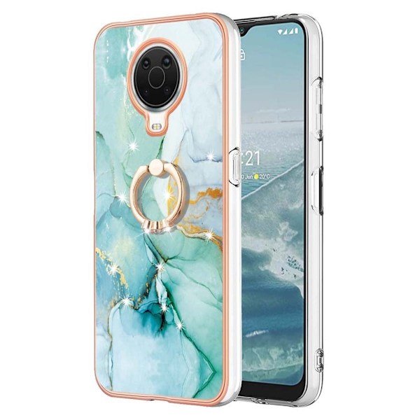 Marmormotiv Nokia C10 / Nokia C20 skal - Grön Marmor Dimma Grön