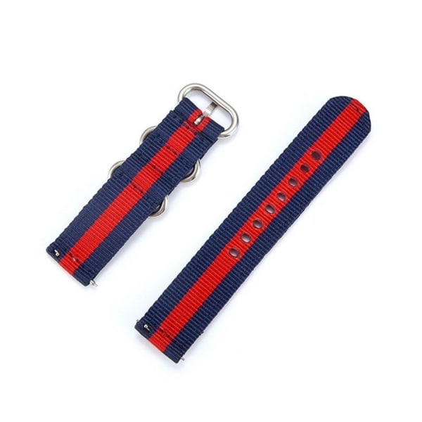 Three buckle watch band for Garmin watch - Blue / Red / Blue Blå