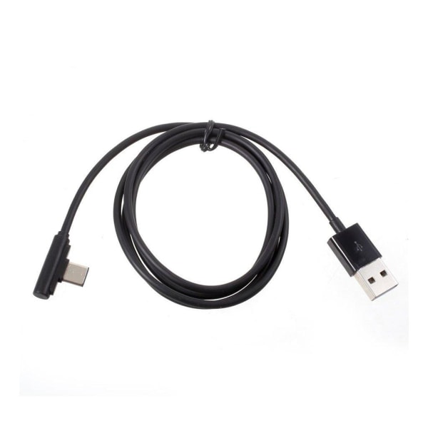 Universal datorkabel vinklad USB type-C till USB laddning synkning 1M Svart