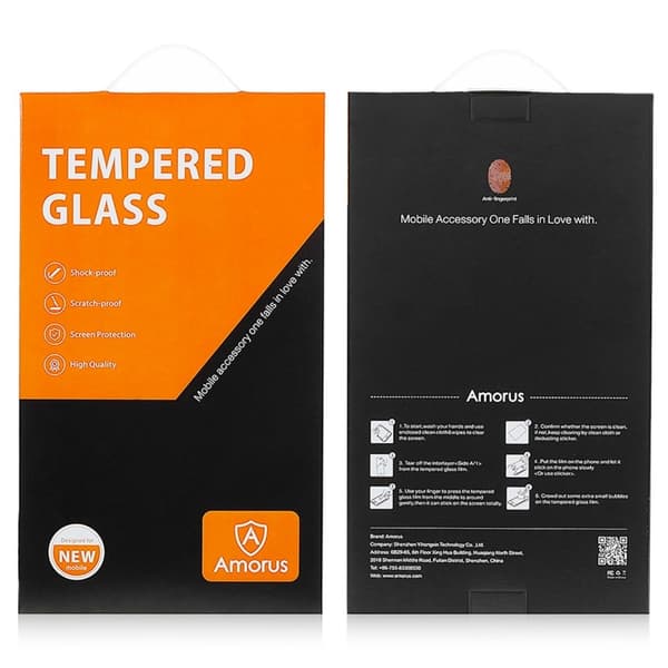 2 Pcs Amorus Extra Strong Grall Skärmskydd till Samsung Galaxy A73 Transparent