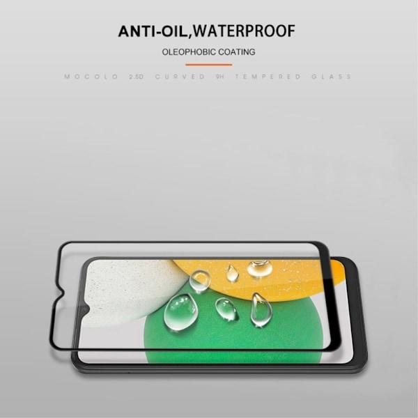 MOCOLO HD Samsung Galaxy A03 Core skærmbeskytter i hærdet glas - Sort Udgave Transparent