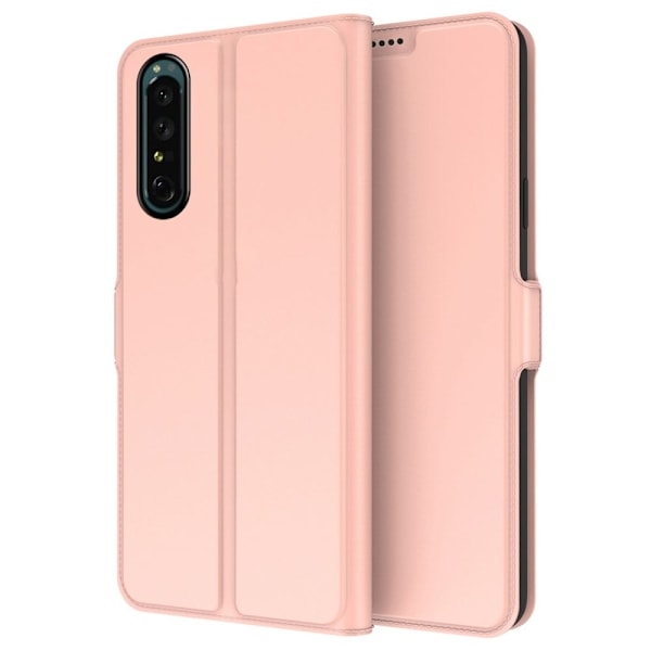 Smidigt och tunt PU-läder Sony Xperia 5 III fodral - Rosa Rosa
