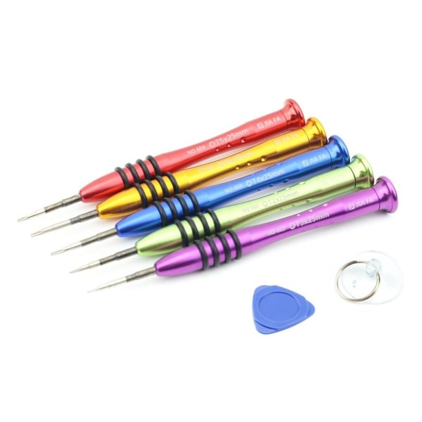 JF-825 7-i-1 verktygs-set reparera mobiltelefon multifärg