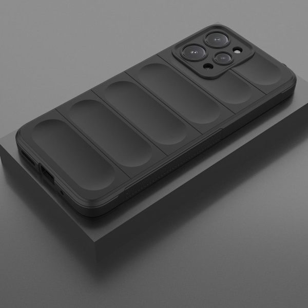 Blødt grebsformet cover til Xiaomi Redmi 12 - Sort Black