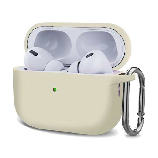 AirPods Pro 2 silikonetui med spenne - Antikkhvit White