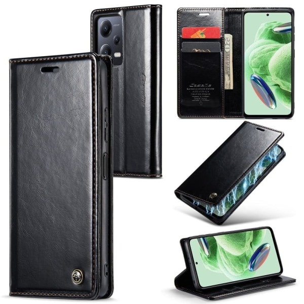 CaseMe Xiaomi Poco X5 / Redmi Note 12 Smooth Etui - Sort Black
