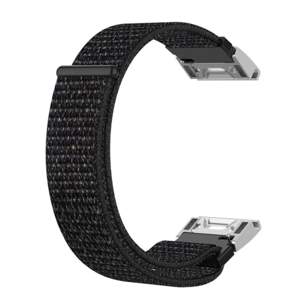 Garmin Fenix 6S / Fenix 5S Plus nylon loop watch band - Black Svart