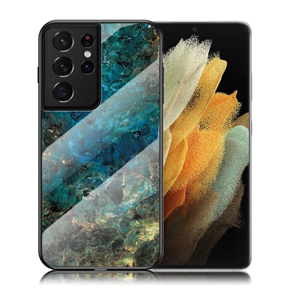 Fantasy Marble Samsung Galaxy S21 Ultra 5G kotelot - [Patteri/Color] Green