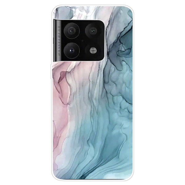 Marmormotiv OnePlus 10 Pro skal - Rosa/Blå Marmor multifärg
